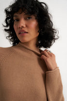 Callahan The Mock Neck - Camel Women's Tops - Sloane Boutique