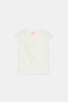 Closed Bow T-Shirt - Ivory Women's Tops - Sloane Boutique
