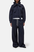 Closed Bow Tie Hoodie - Dark Night Women's Tops - Sloane Boutique