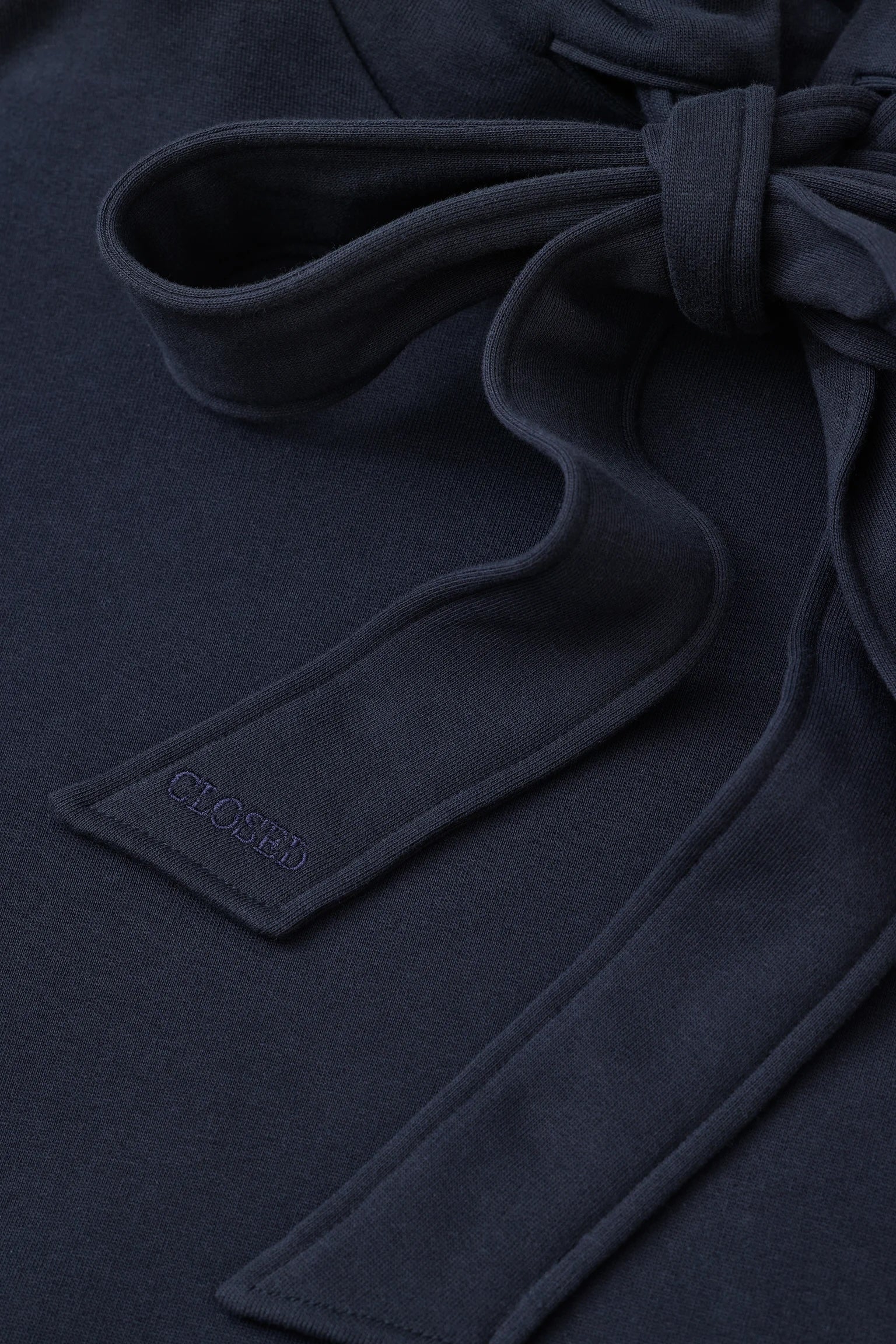 Closed Bow Tie Hoodie - Dark Night Women's Tops - Sloane Boutique