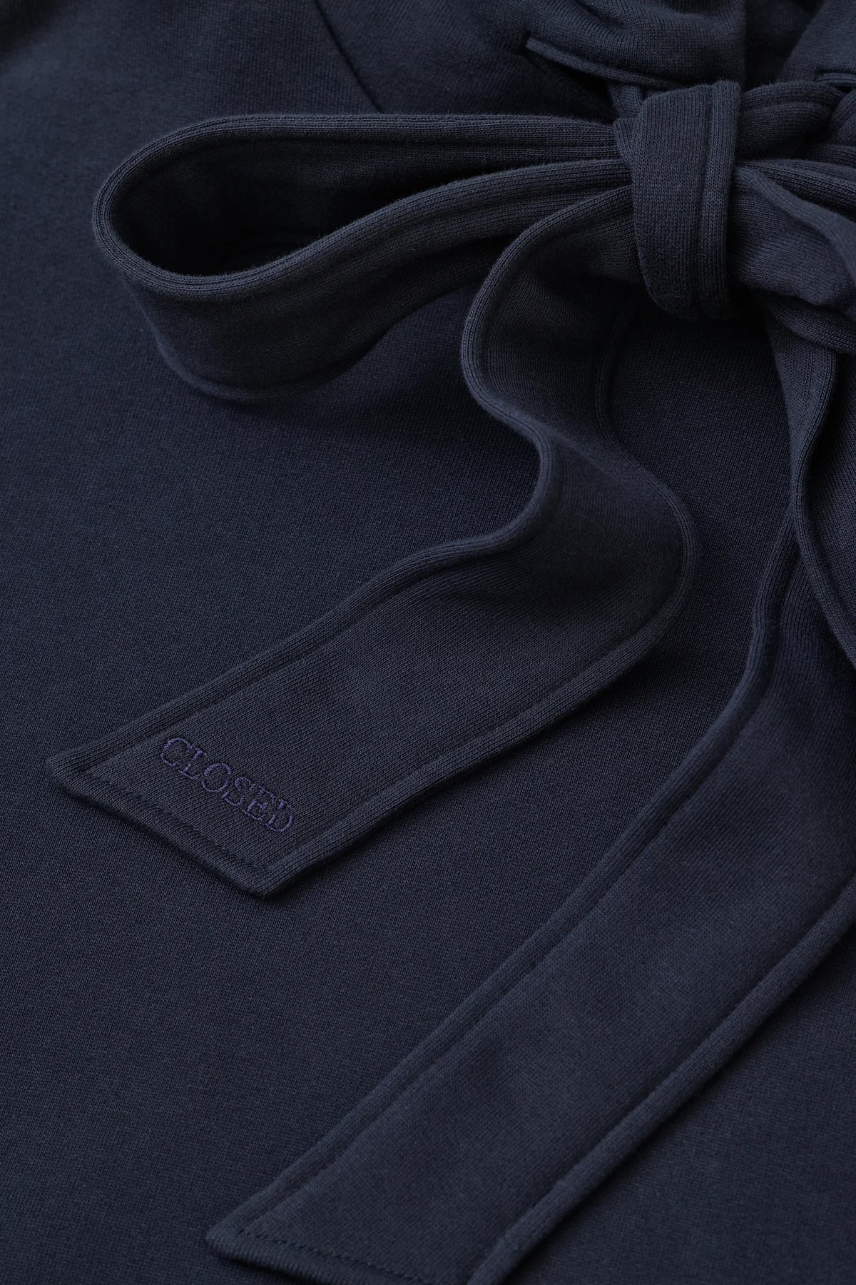 Closed Bow Tie Hoodie - Dark Night Women's Tops - Sloane Boutique