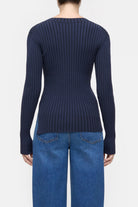 Closed Crew Neck Long Sleeve - Dark Night sale tops - Sloane Boutique