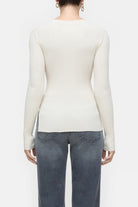 Closed Crew Neck Long Sleeve - Raw Silk Women's Tops - Sloane Boutique