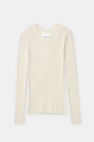 Closed Crew Neck Long Sleeve - Raw Silk Women's Tops - Sloane Boutique