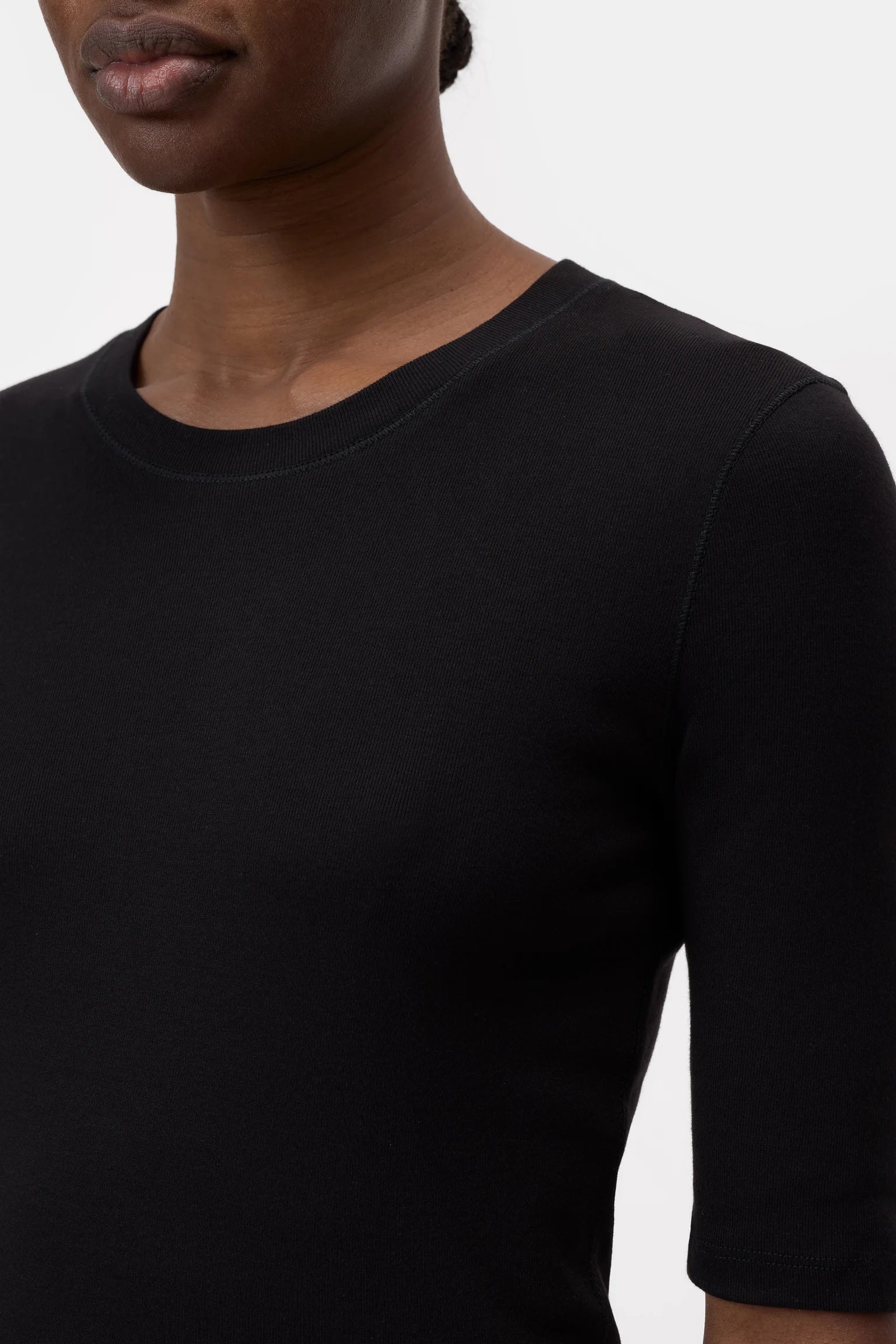 Closed Crewneck Short Sleeve - Black Women's Tops - Sloane Boutique