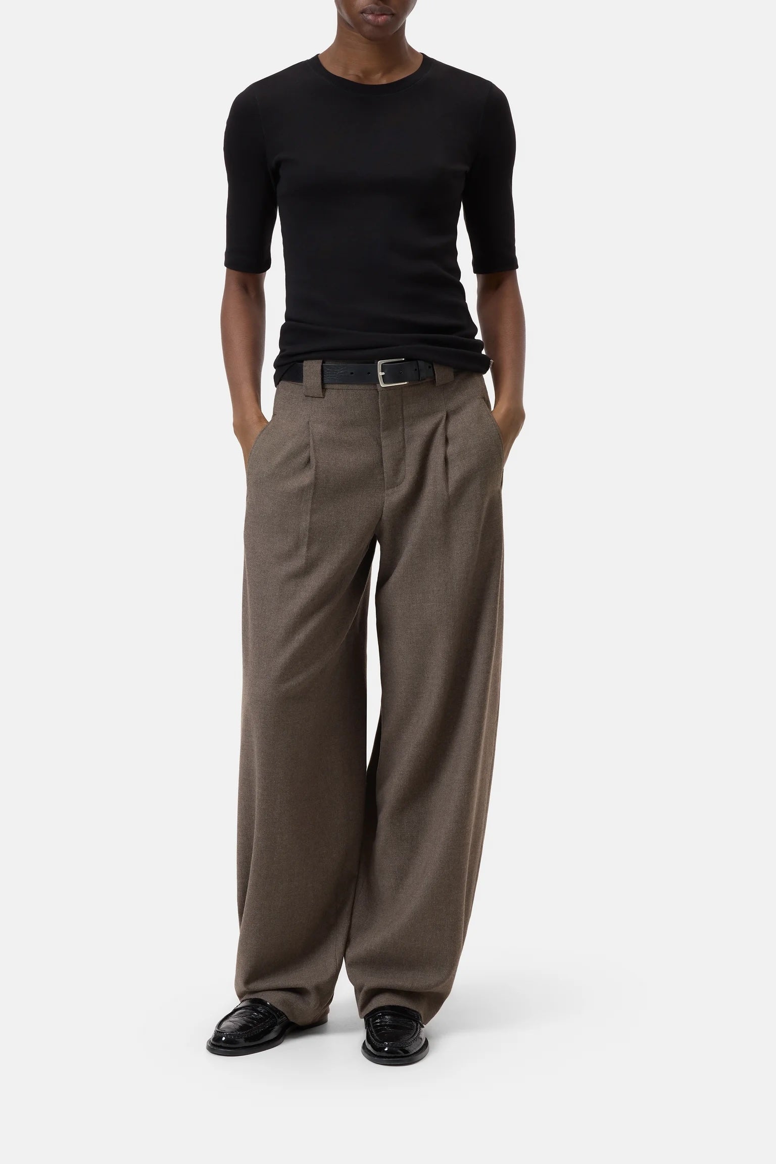 Closed Crewneck Short Sleeve - Black Women's Tops - Sloane Boutique