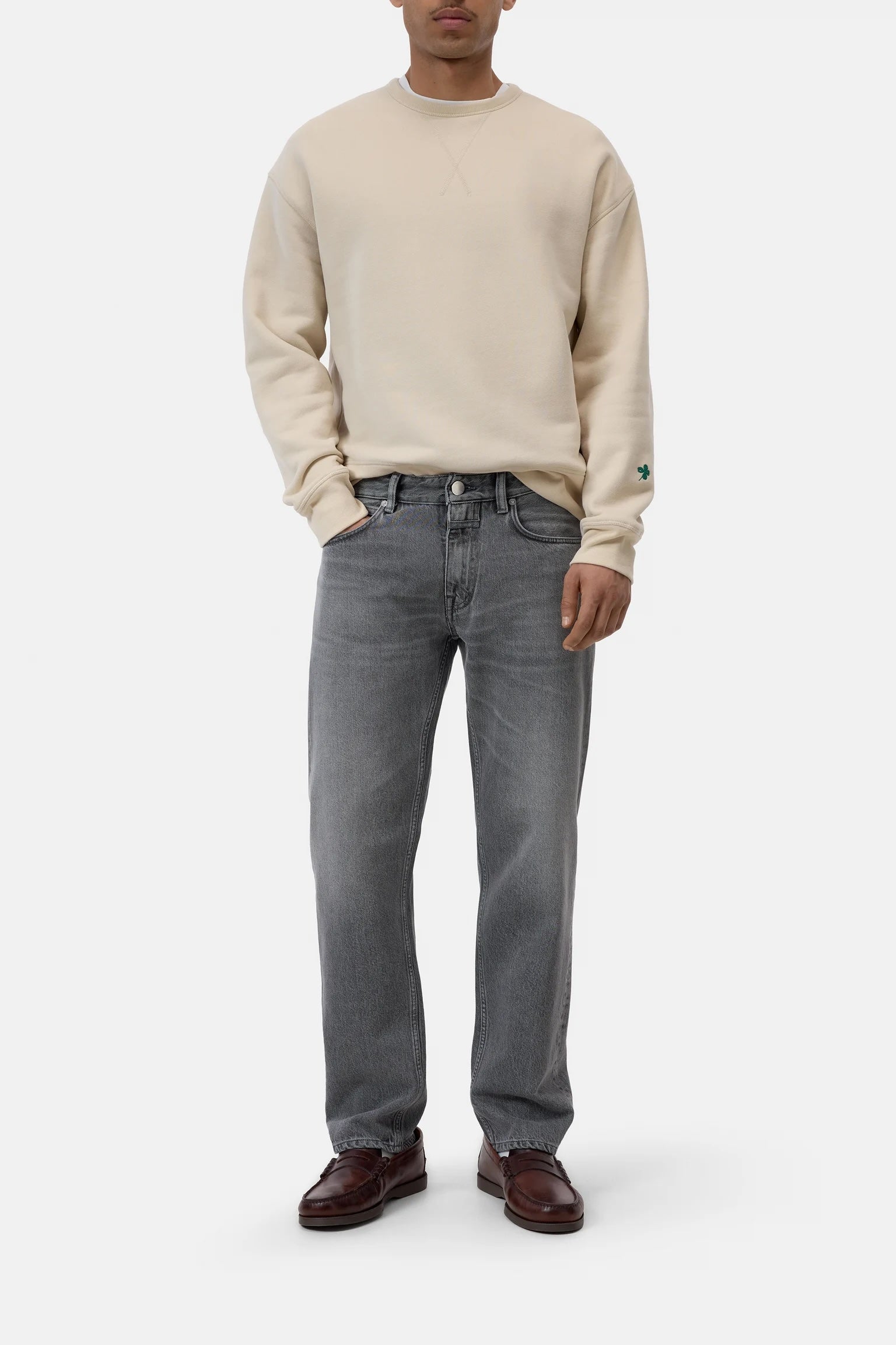 Closed Crewneck Sweatshirt - Almond Cream Men's Tops - Sloane Boutique