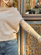 Closed Cropped Crew Sweater - Dark Chino Beige Women's Tops - Sloane Boutique