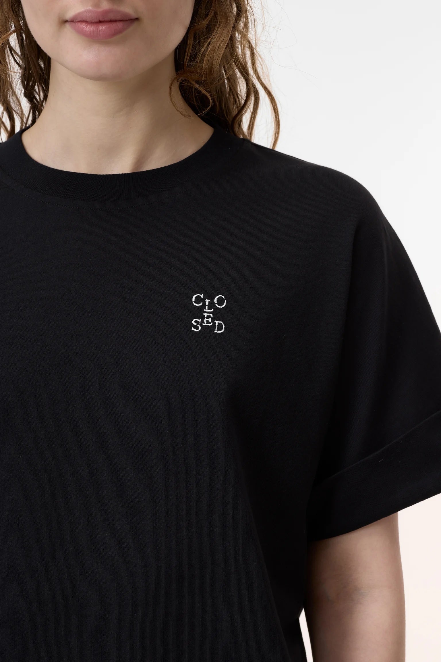 Closed Cropped T Shirt - Black Women's Tops - Sloane Boutique