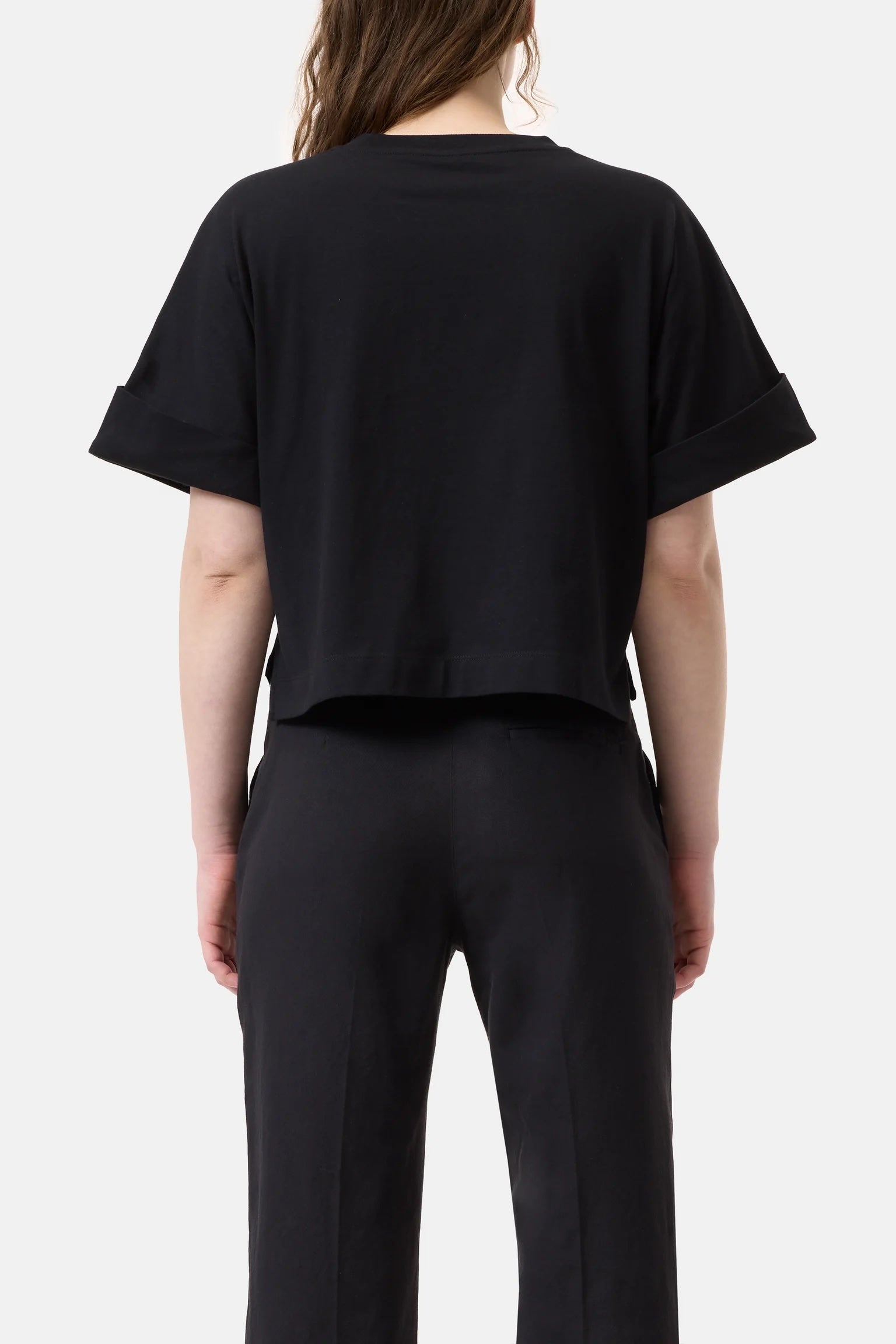 Closed Cropped T Shirt - Black Women's Tops - Sloane Boutique