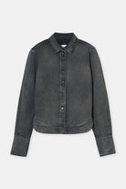 CLOSED Curved Hem Shirt - Dark Grey Women's Tops - Sloane Boutique