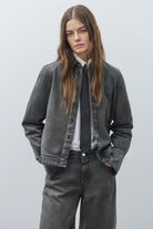 CLOSED Curved Hem Shirt - Dark Grey Women's Tops - Sloane Boutique