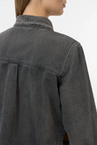 CLOSED Curved Hem Shirt - Dark Grey Women's Tops - Sloane Boutique