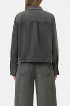 CLOSED Curved Hem Shirt - Dark Grey Women's Tops - Sloane Boutique