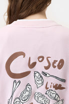 Closed Embroidered Sweatshirt - Milkshake Pink sale tops - Sloane Boutique