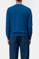 Closed Knit Crewneck Long Sleeve - Harbour Blue Men's Tops - Sloane Boutique
