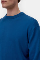 Closed Knit Crewneck Long Sleeve - Harbour Blue Men's Tops - Sloane Boutique