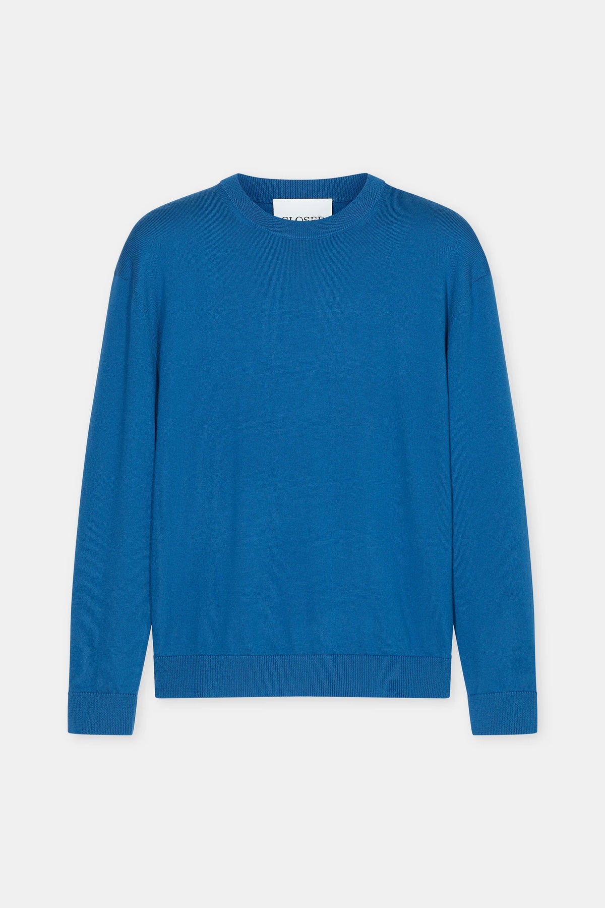 Closed Knit Crewneck Long Sleeve - Harbour Blue Men's Tops - Sloane Boutique
