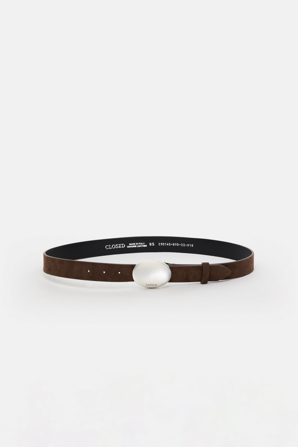 Closed Leather Belt - Cinder Brown Accessories - Sloane Boutique