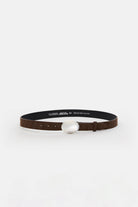 Closed Leather Belt - Cinder Brown Accessories - Sloane Boutique