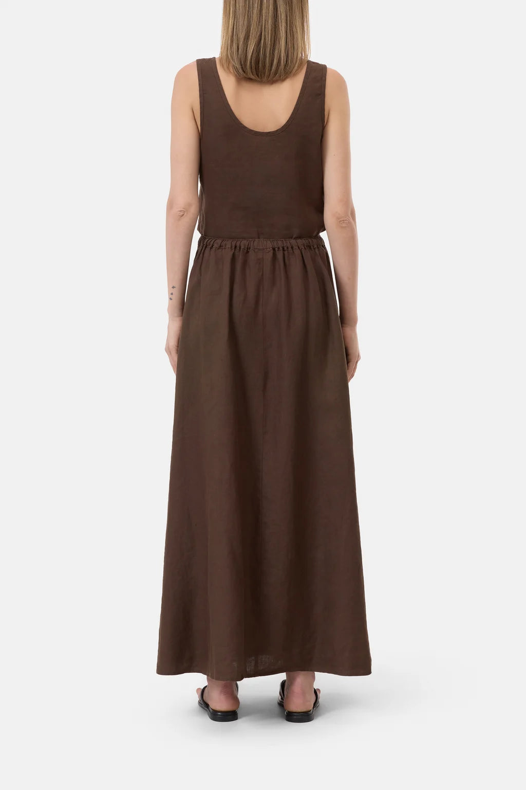 CLOSED Linen Maxi Skirt - Maple Brown Women's Bottoms - Sloane Boutique