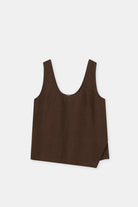 CLOSED Linen Tank Top - Maple Brown Women's Tops - Sloane Boutique