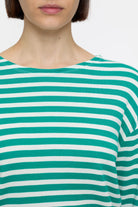 Closed Long Sleeve Striped Shirt - Meadow Green sale tops - Sloane Boutique