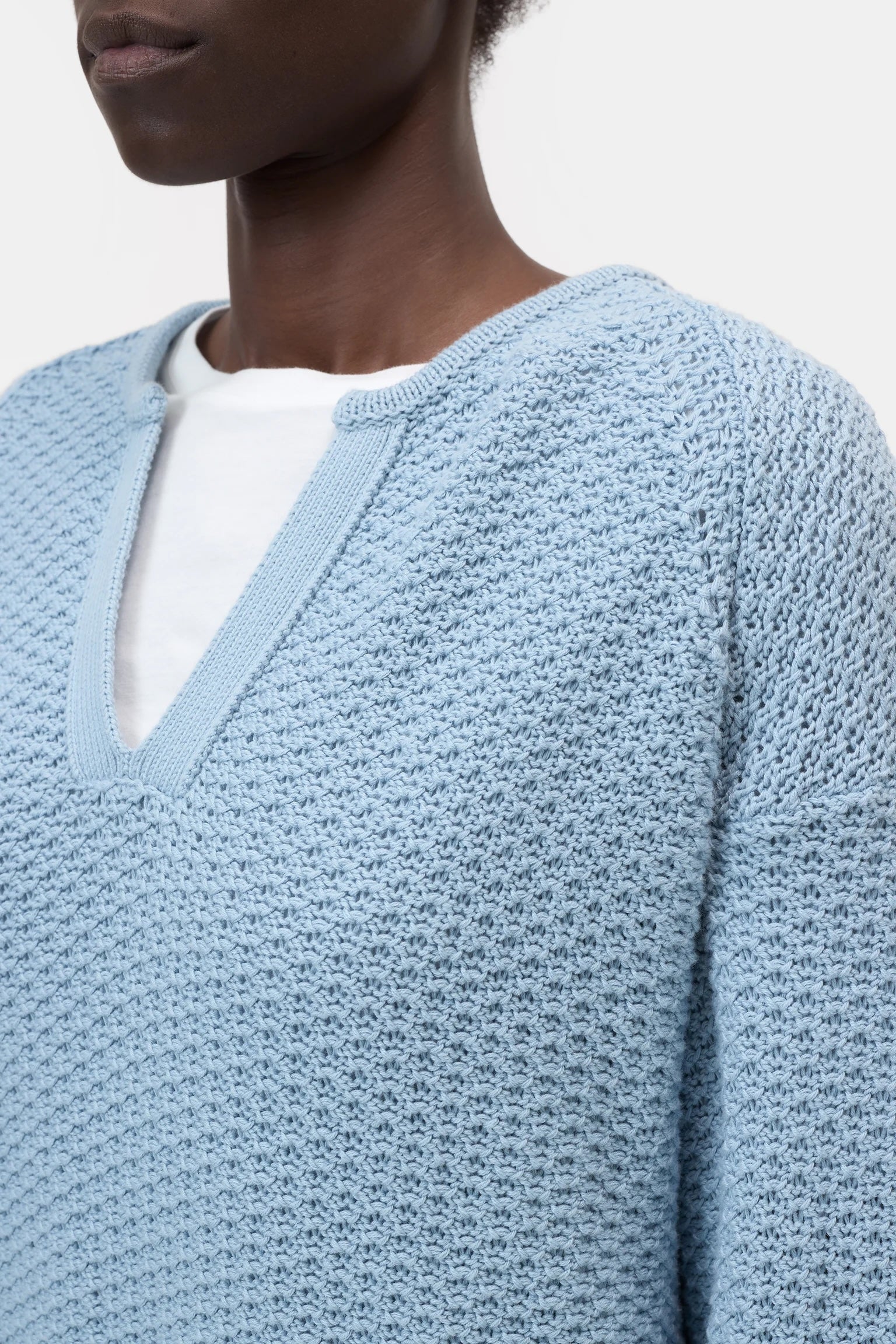 CLOSED Long Sleeve Tunic - Dove Blue Women's Tops - Sloane Boutique