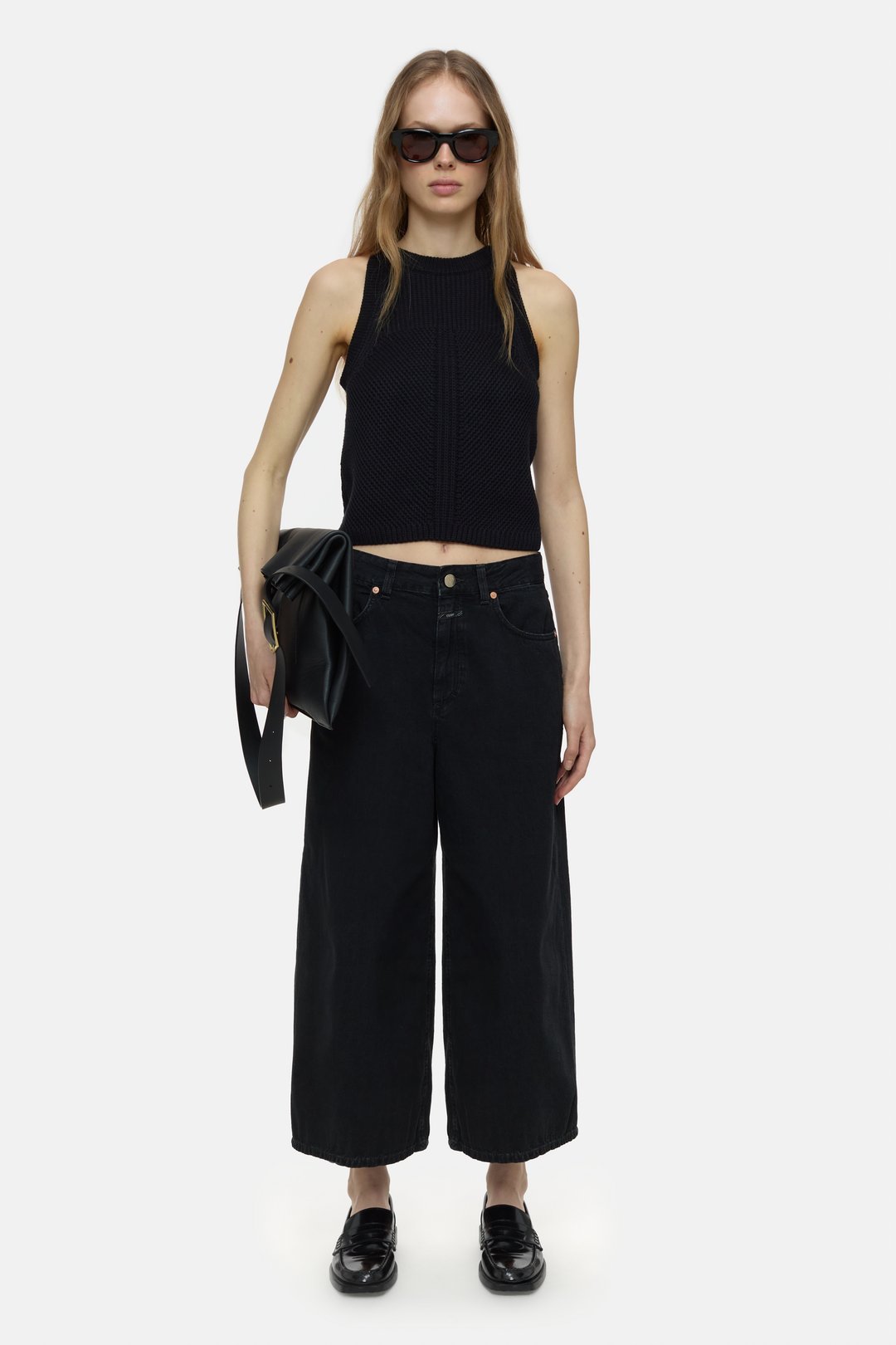 CLOSED Lyna Wide Leg Denim - Black Women's Bottoms - Sloane Boutique