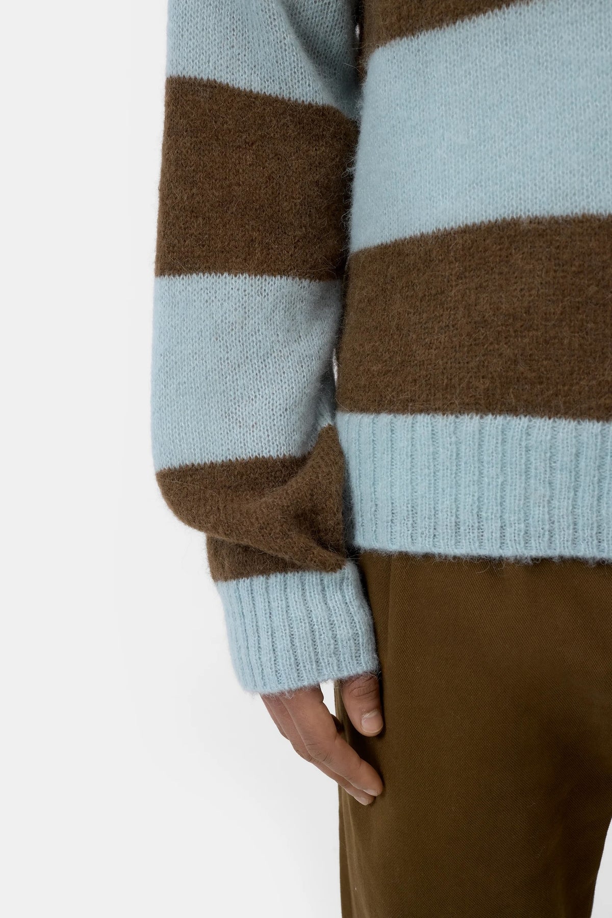 Closed Men's Block Stripe Sweater - Drift Blue Men's Tops - Sloane Boutique