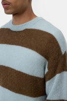 Closed Men's Block Stripe Sweater - Drift Blue Men's Tops - Sloane Boutique