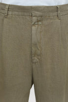 Closed Men's Blomberg Wide Linen - Chino Green Men's Bottoms - Sloane Boutique