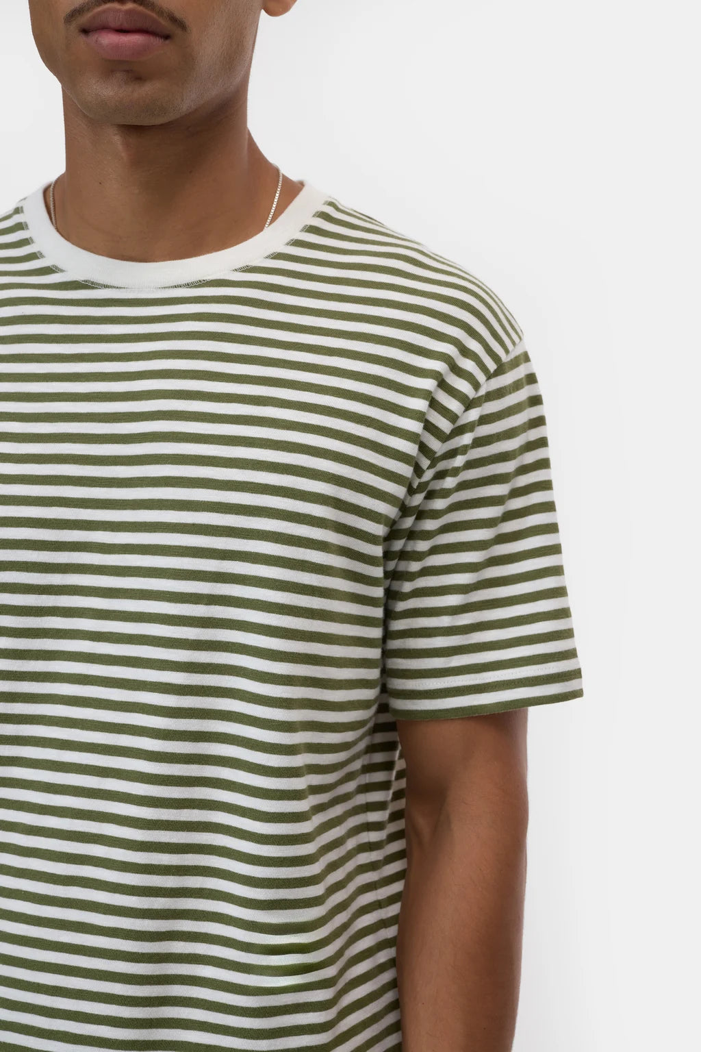 CLOSED Men's Classic Striped T-Shirt - Pine Green Men's Tops - Sloane Boutique