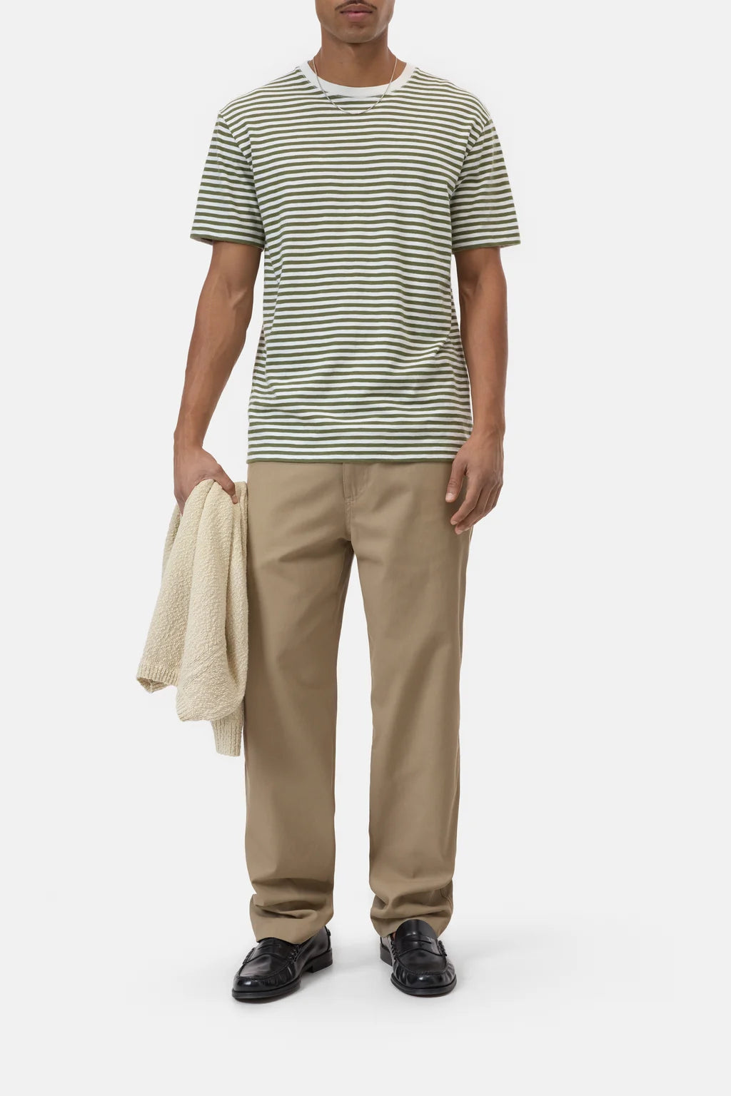 CLOSED Men's Classic Striped T-Shirt - Pine Green Men's Tops - Sloane Boutique