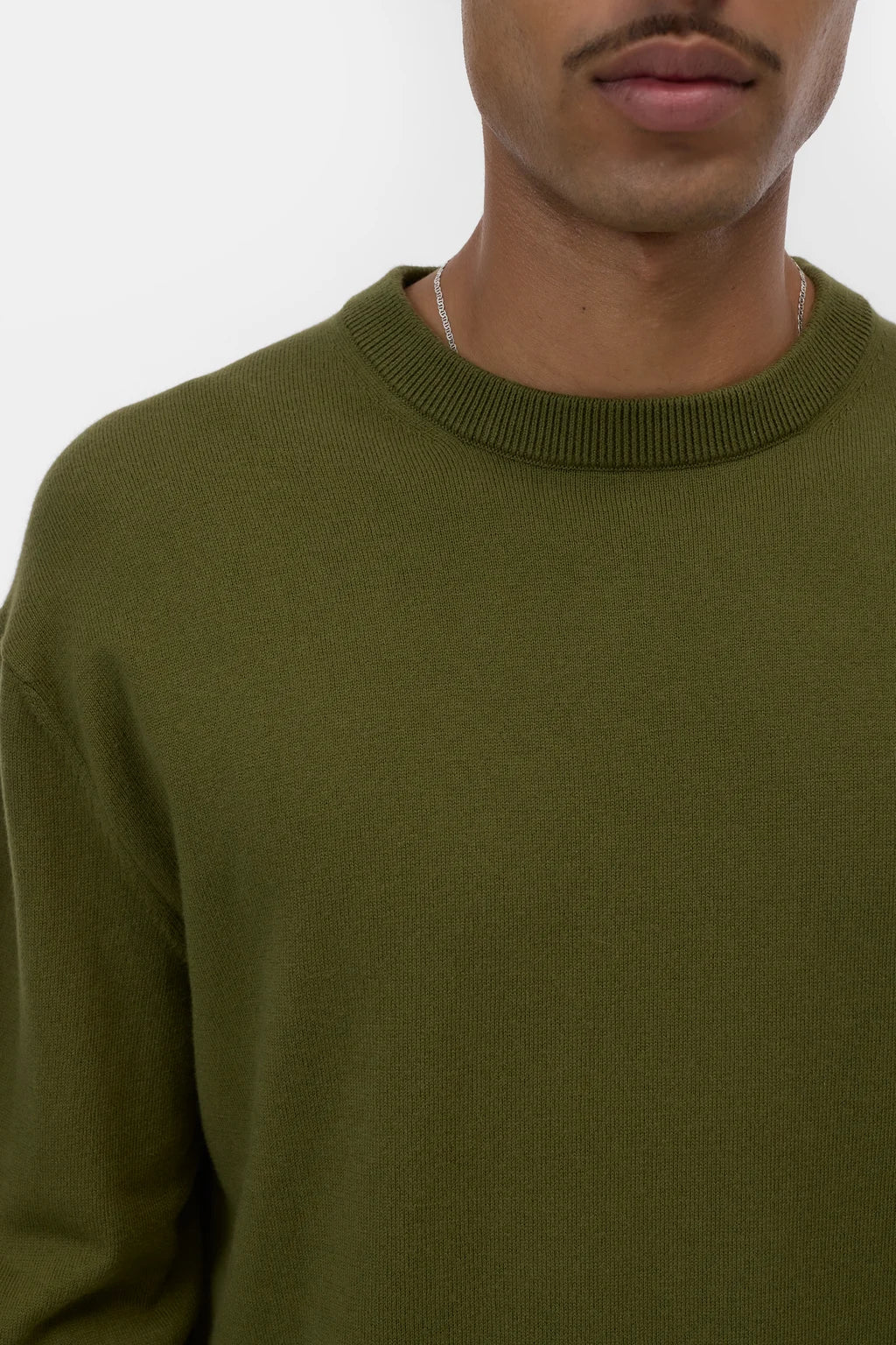 CLOSED Men's Fine Knit Sweater - Pine Green Men's Tops - Sloane Boutique
