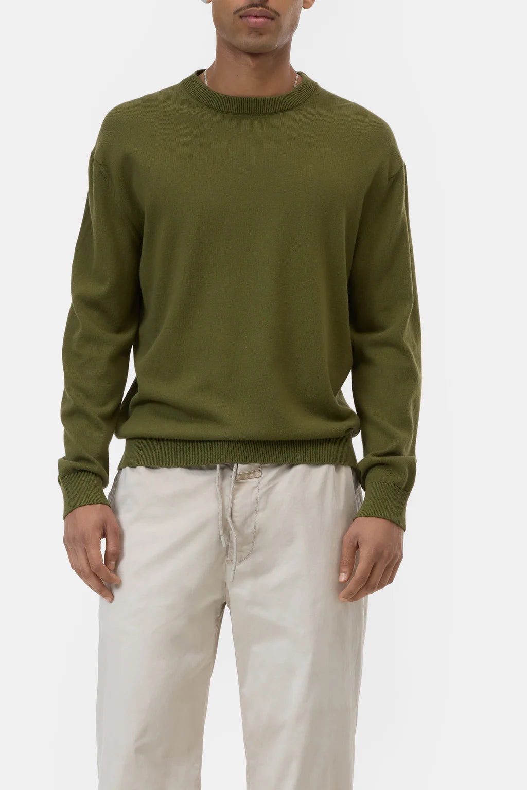 CLOSED Men's Fine Knit Sweater - Pine Green Men's Tops - Sloane Boutique