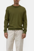 CLOSED Men's Fine Knit Sweater - Pine Green Men's Tops - Sloane Boutique