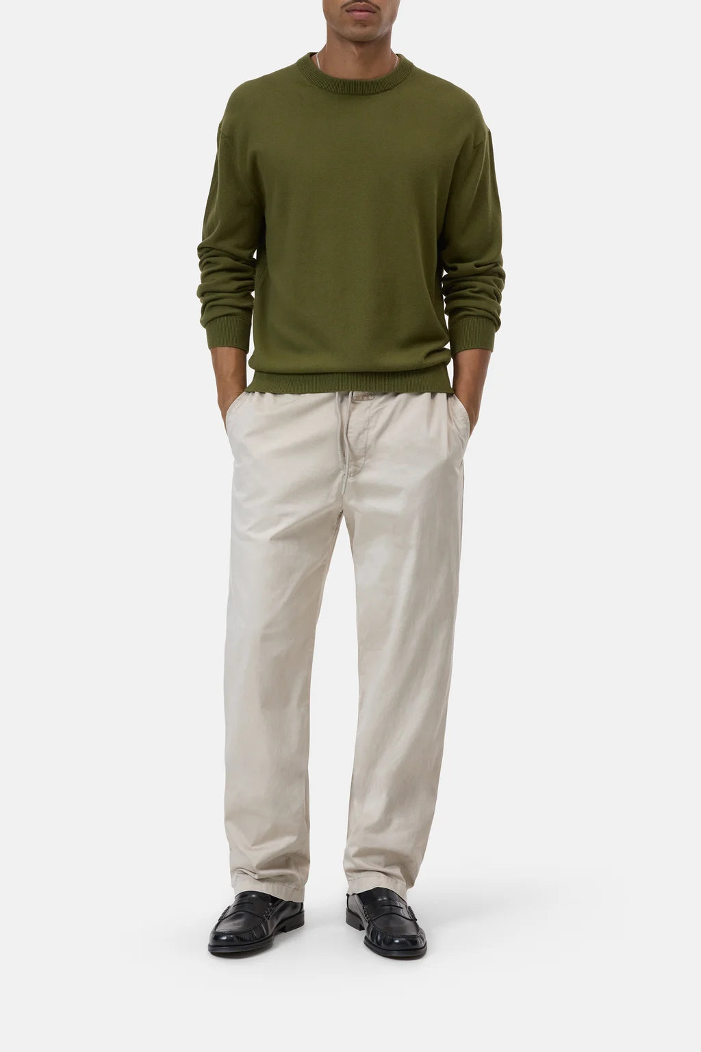 CLOSED Men's Fine Knit Sweater - Pine Green Men's Tops - Sloane Boutique