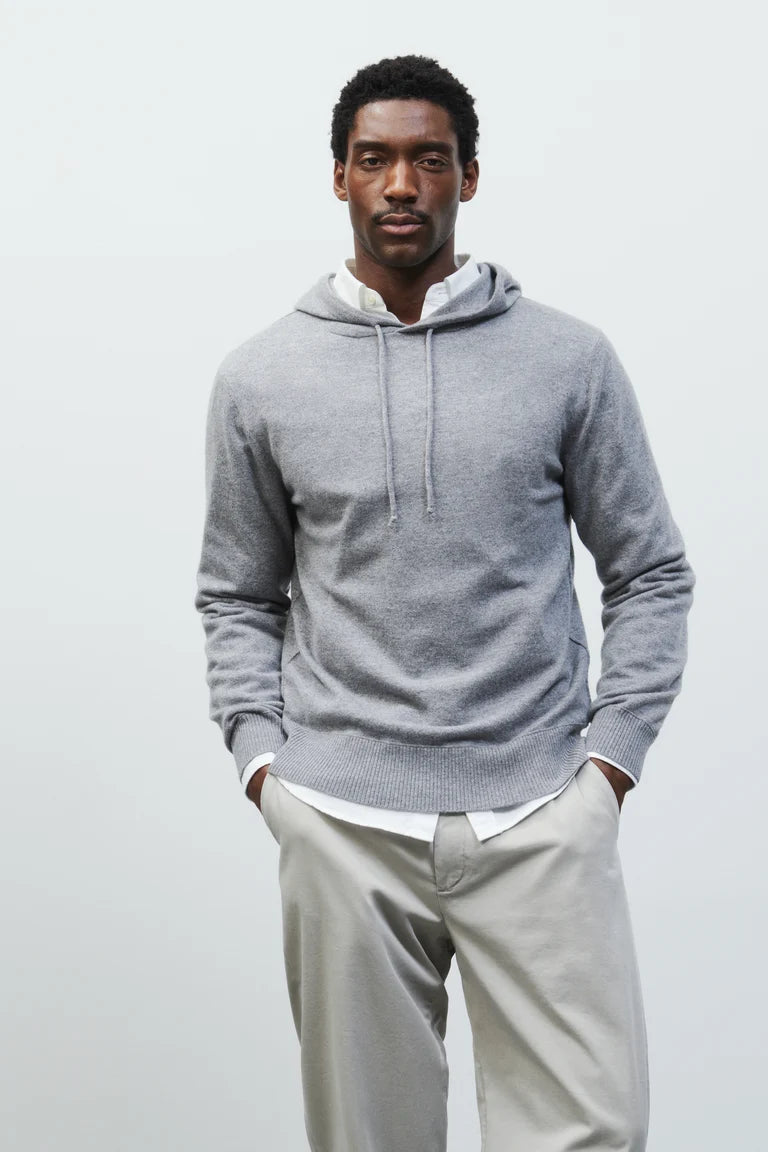 CLOSED Men's Hoodie - Light Grey Melange Men's Tops - Sloane Boutique