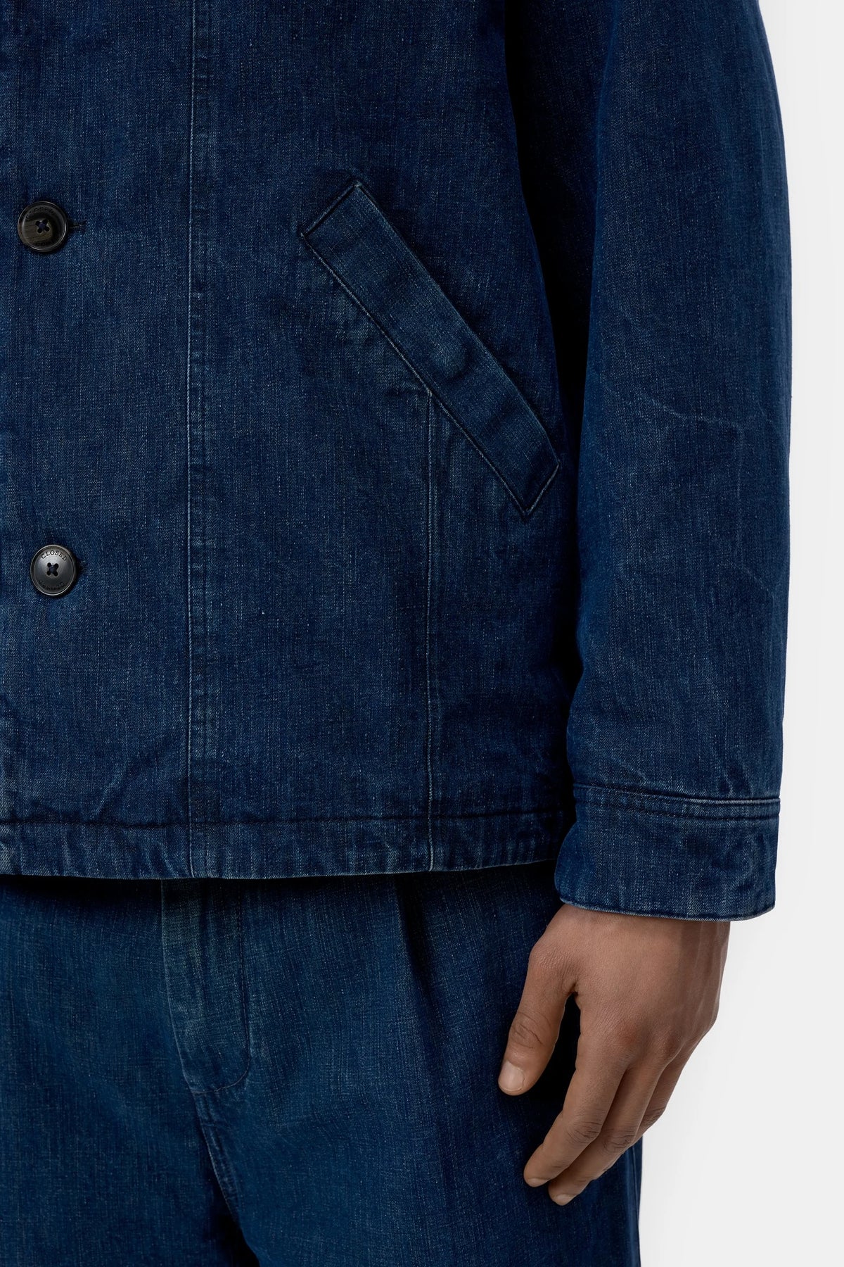 Closed Men's Jacket w/Shawl Collar - Mid Blue Outerwear - Sloane Boutique