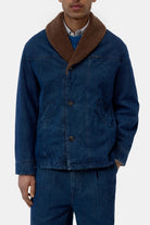 Closed Men's Jacket w/Shawl Collar - Mid Blue Outerwear - Sloane Boutique