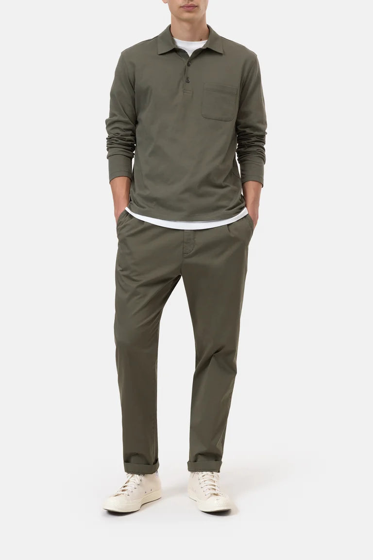 CLOSED Men's Jersey Polo - Forest Green Men's Tops - Sloane Boutique