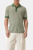 Closed Men's Linen Blend Polo - Ranger Green Men's Tops - Sloane Boutique