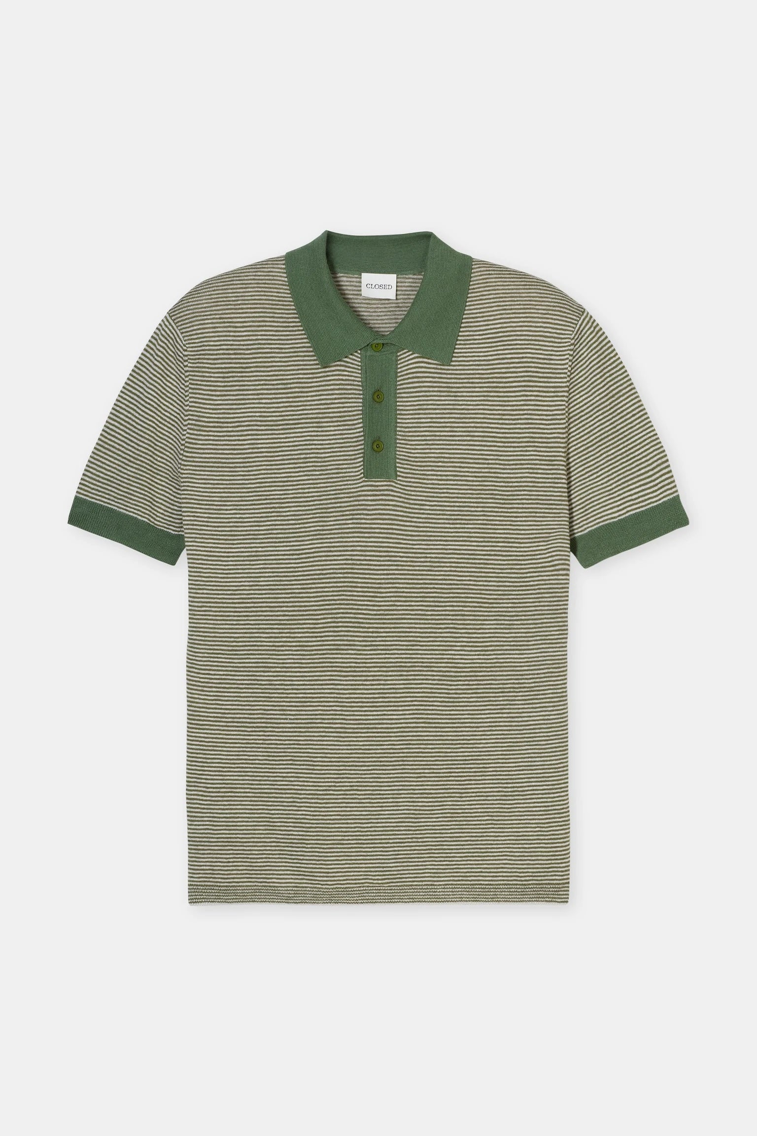 Closed Men's Linen Blend Polo - Ranger Green Men's Tops - Sloane Boutique