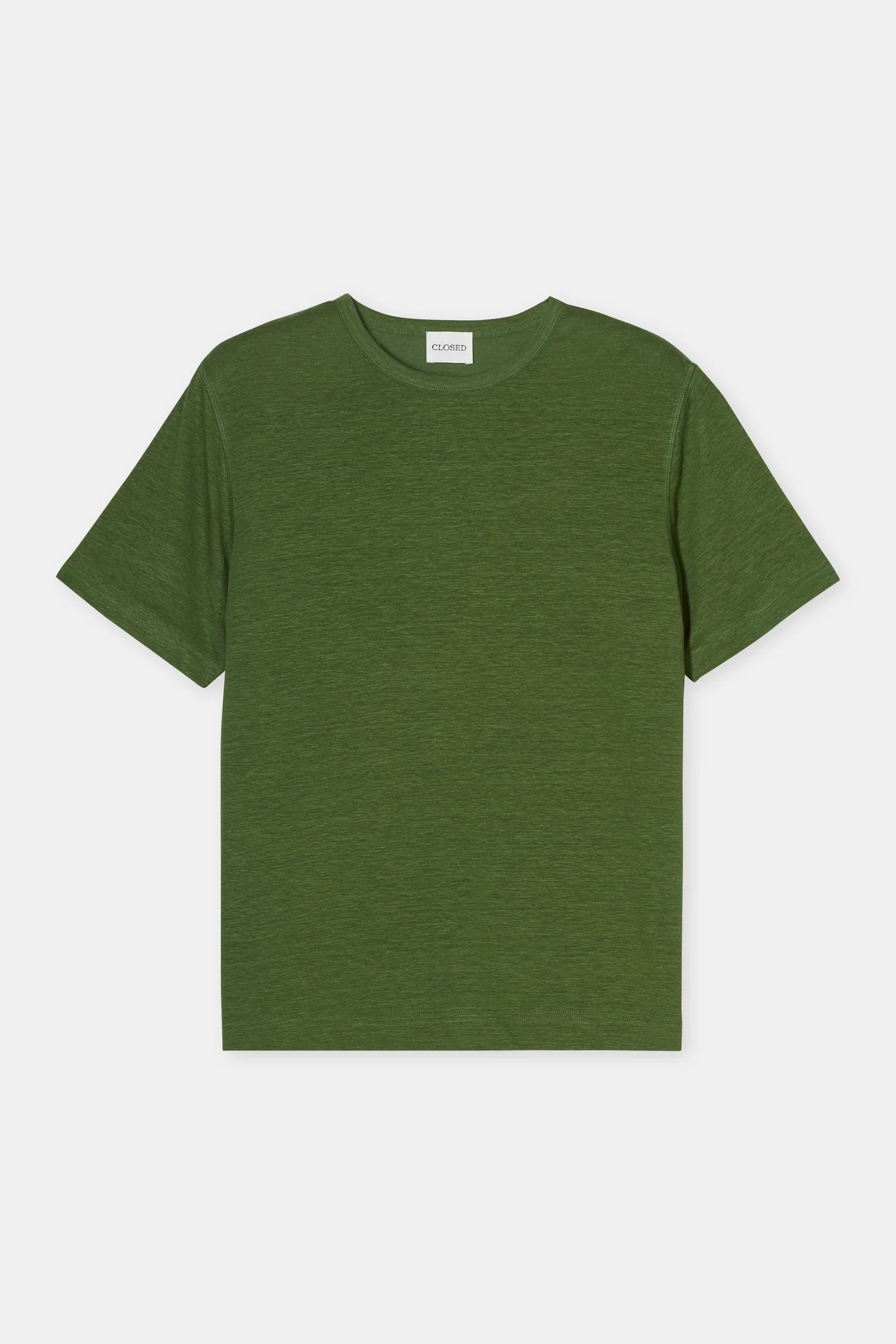 Closed Men's Linen Blend T-Shirt - Ranger Green Men's Tops - Sloane Boutique