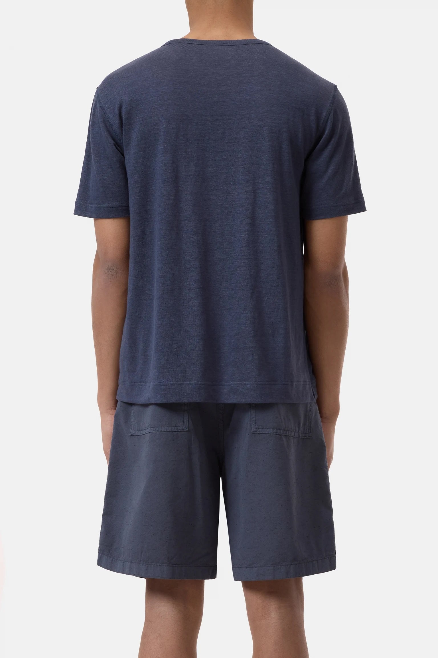 Closed Men's Linen Blend T-Shirt - Smoky Blue Men's Tops - Sloane Boutique