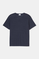 Closed Men's Linen Blend T-Shirt - Smoky Blue Men's Tops - Sloane Boutique