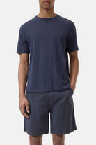Closed Men's Linen Blend T-Shirt - Smoky Blue Men's Tops - Sloane Boutique