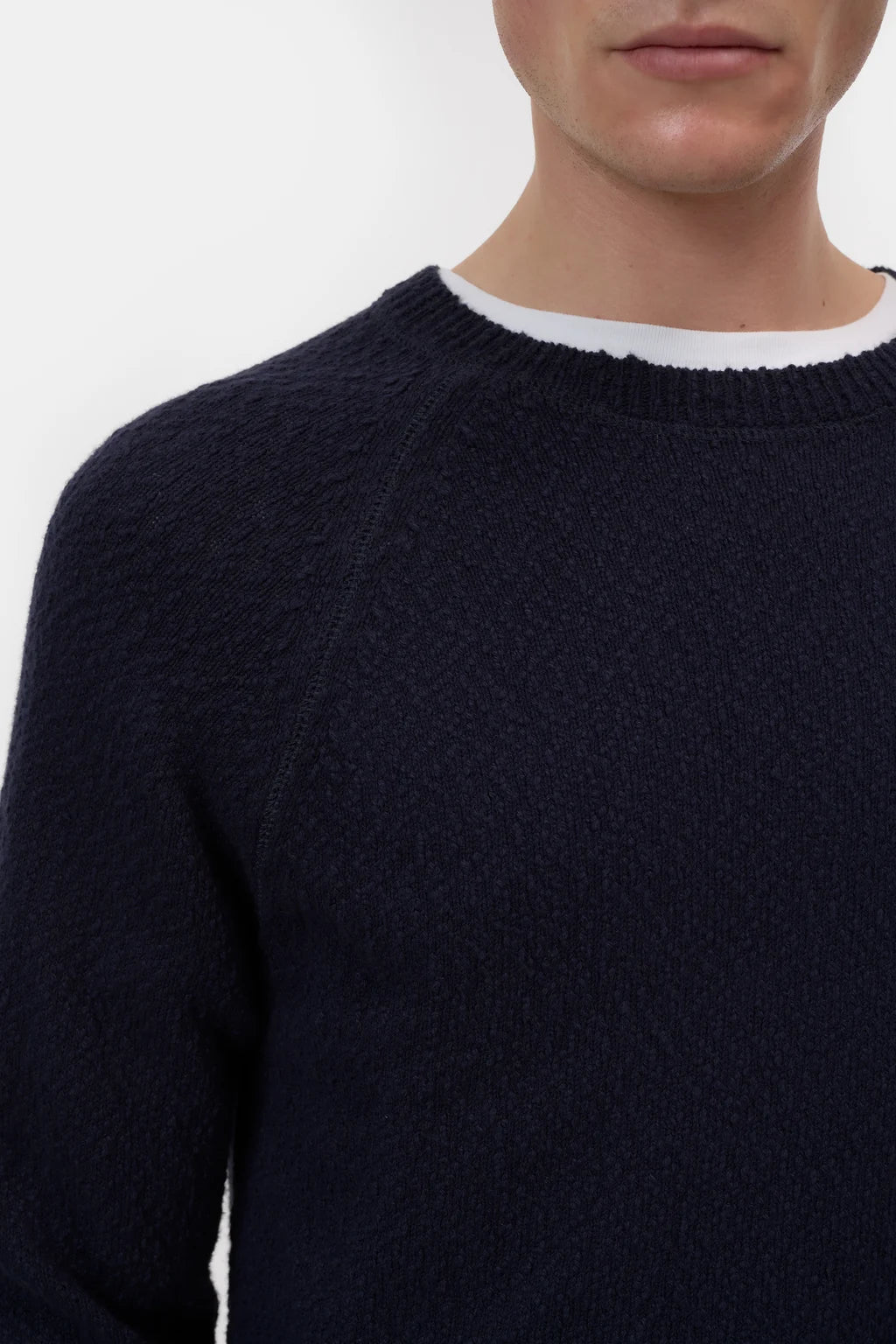 CLOSED Men's Overlock Raglan Jumper - Dark Night Men's Tops - Sloane Boutique