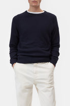 CLOSED Men's Overlock Raglan Jumper - Dark Night Men's Tops - Sloane Boutique